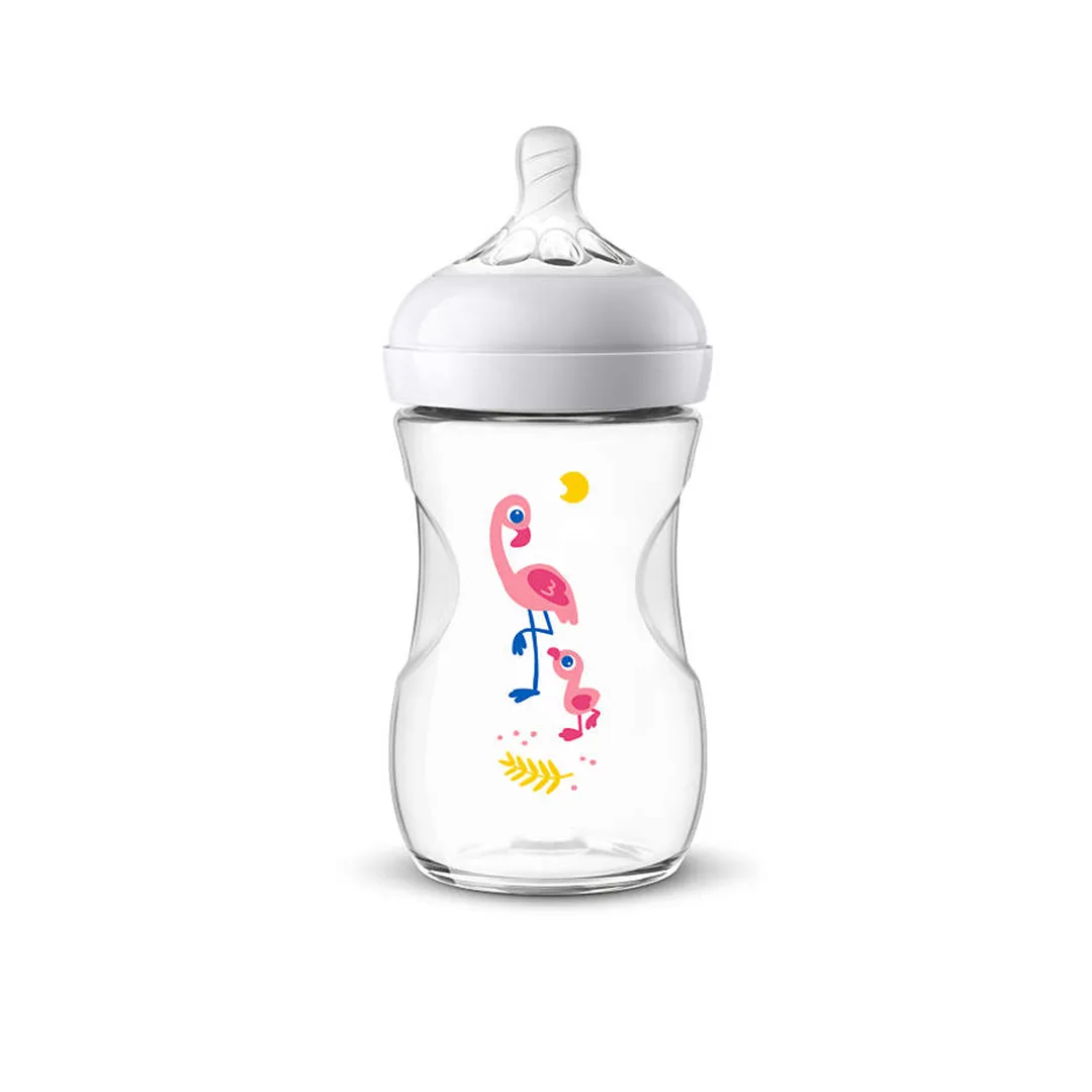 Avent Biberon Natural 260 ml Flamant Rose