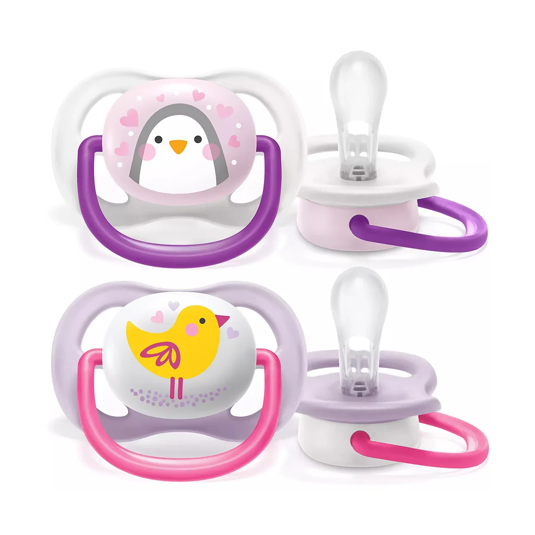 Avent Sucettes Ultra Air Animals Fille 0-6 mois x2