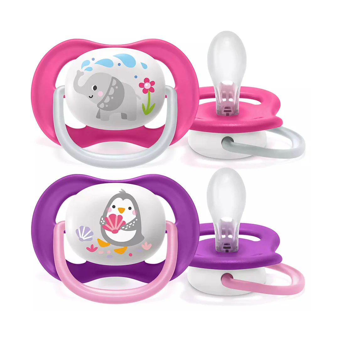 Avent Sucettes Ultra Air Animals Fille 6-18 mois x2