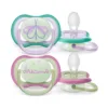 Avent Sucettes Ultra Air Nuit Fille 0-6 mois x2