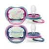 Avent Sucettes Ultra Air Nuit Fille 6-18 mois x2