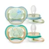 Avent Sucettes Ultra Air Nuit Garçon 0-6 mois x2