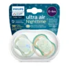 Avent Sucettes Ultra Air Nuit Garçon 0-6 mois x2 – vue 3