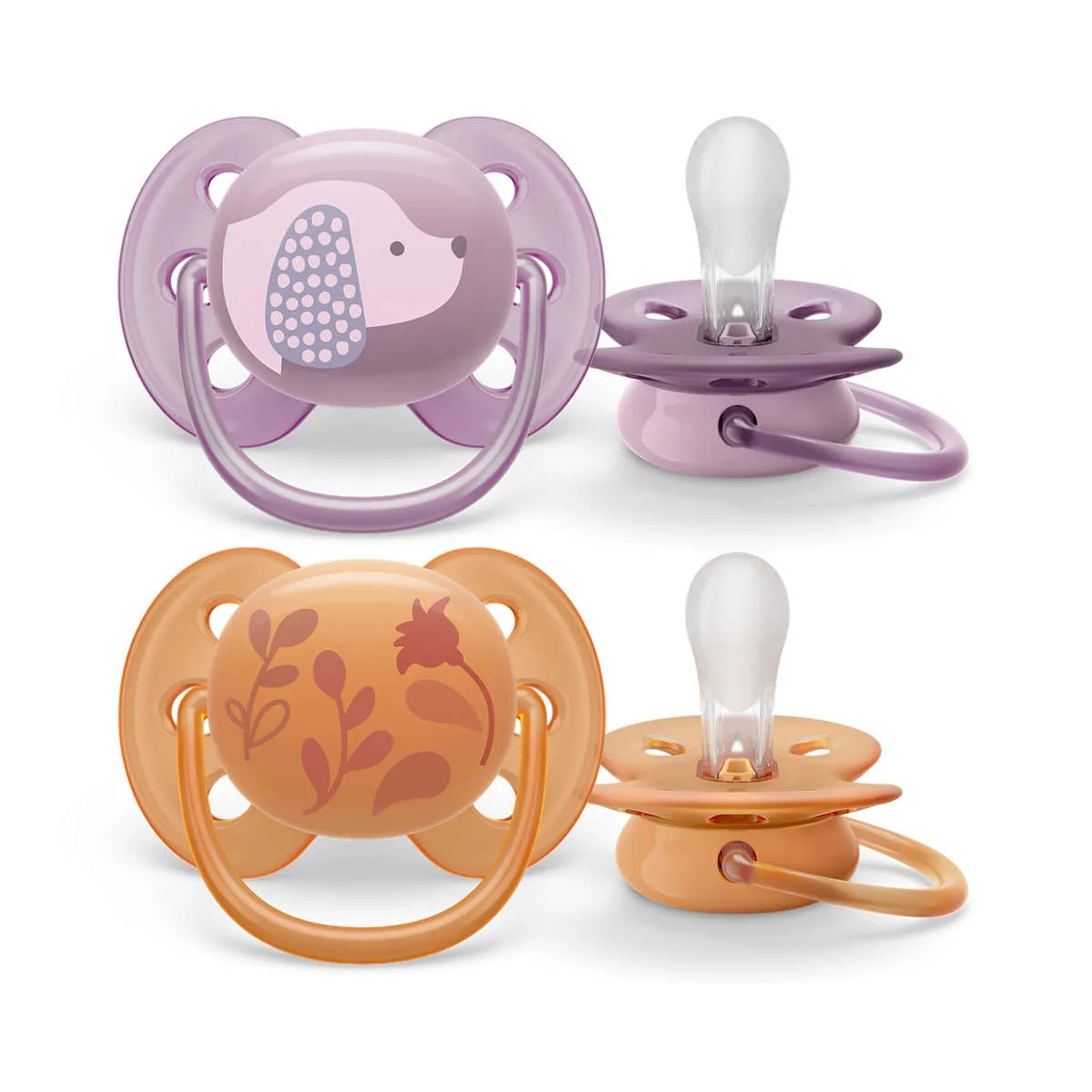 Avent Sucettes Ultra Soft Fille 6-18 mois x2