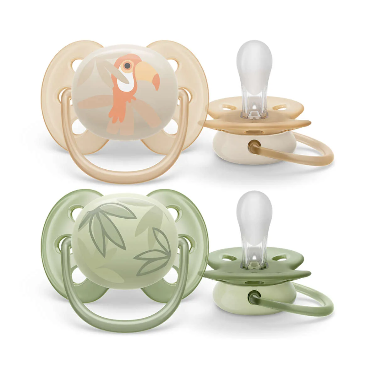 Avent Sucettes Ultra Soft Garçon 0-6 mois x2
