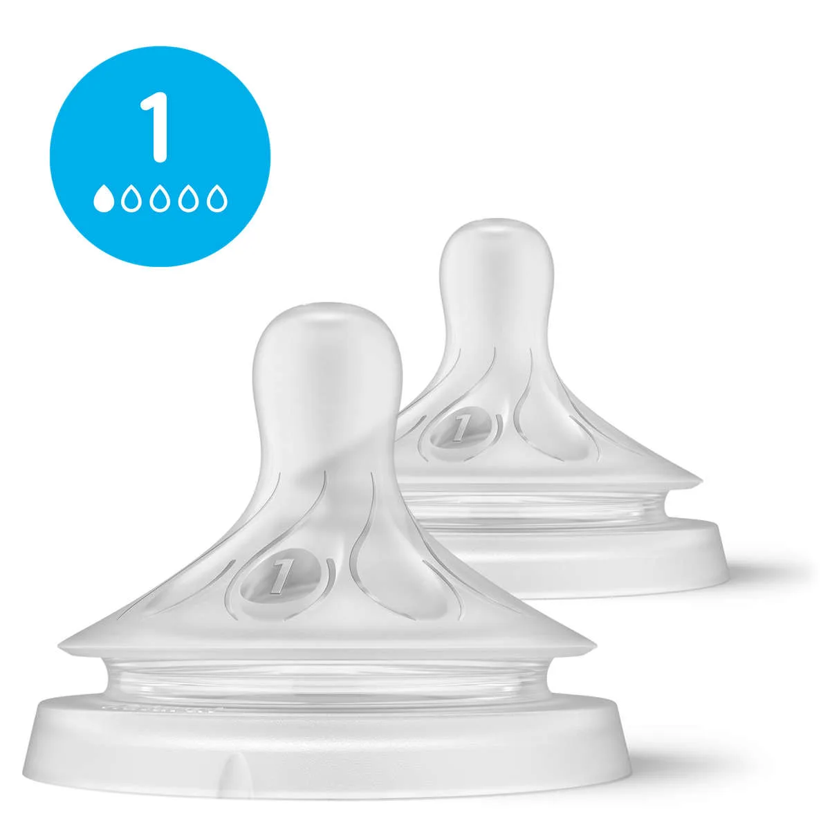 Avent Tétines Natural Response Débit 1 Nouveau-né x2