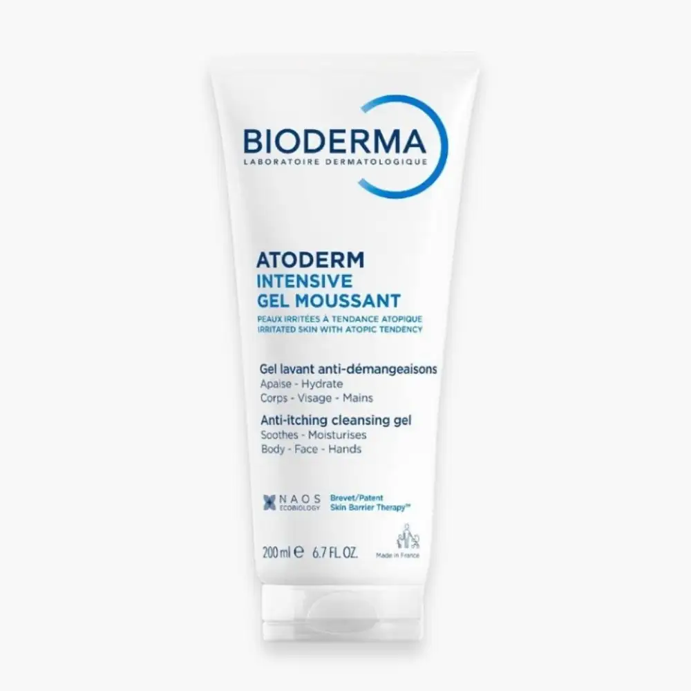 Bioderma Atoderm Intensive Gel Moussant 200 ml – prix Maroc, livraison partout au Maroc