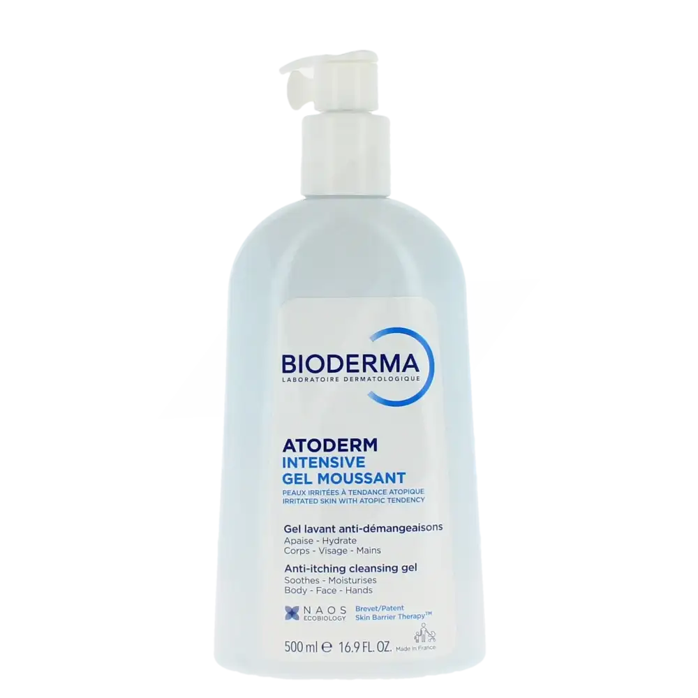 Bioderma Atoderm Intensive Gel Moussant 500 ml – prix Maroc, livraison partout au Maroc