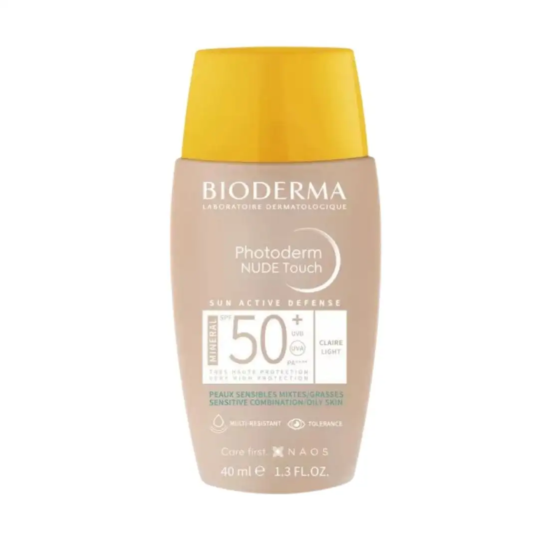 Bioderma Photoderm Nude Touch Claire SPF 50+ – prix Maroc, livraison partout au Maroc