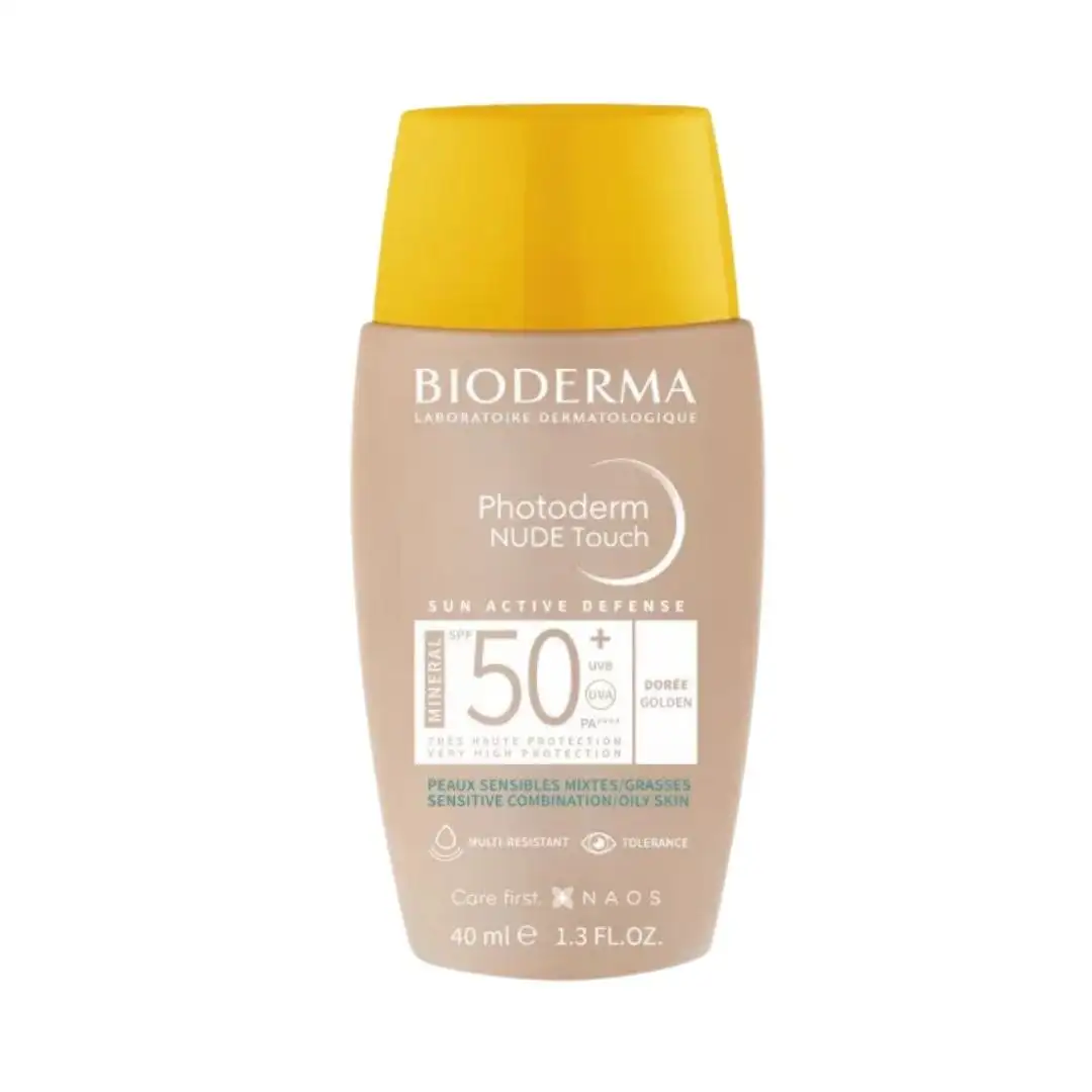 Bioderma Photoderm Nude Touch Dorée SPF 50+ – prix Maroc, livraison partout au Maroc