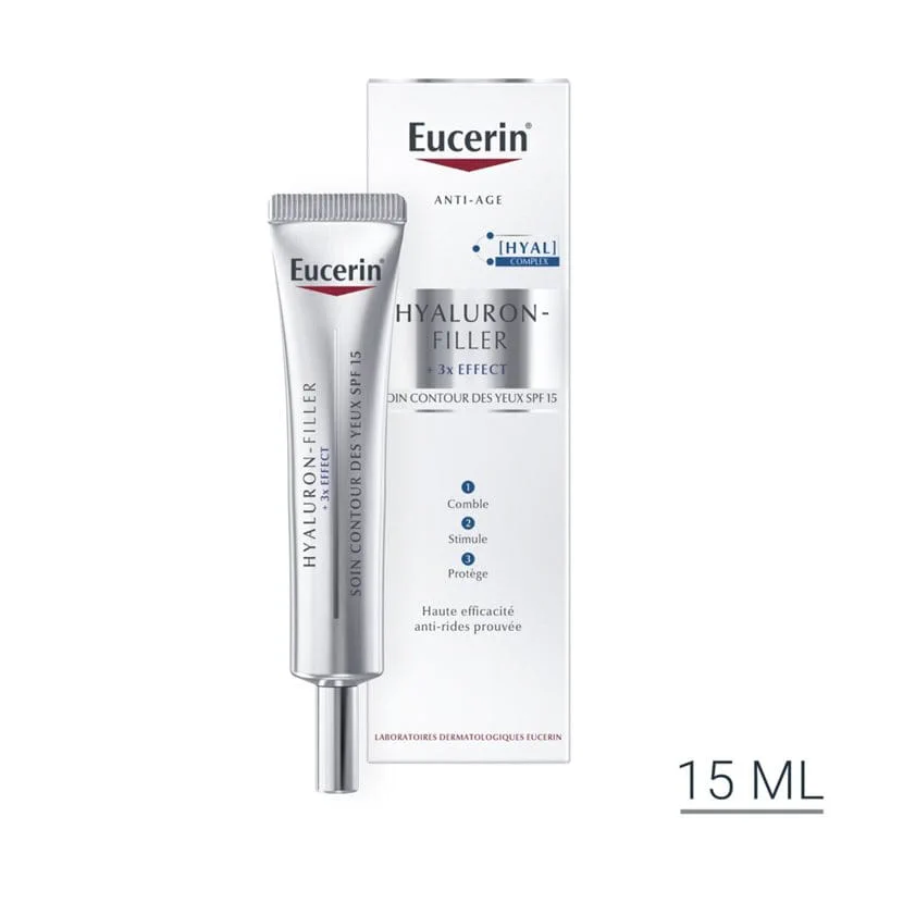 Eucerin Hyaluron-Filler + 3x Effect Soin Contour des Yeux SPF 15 15 ml