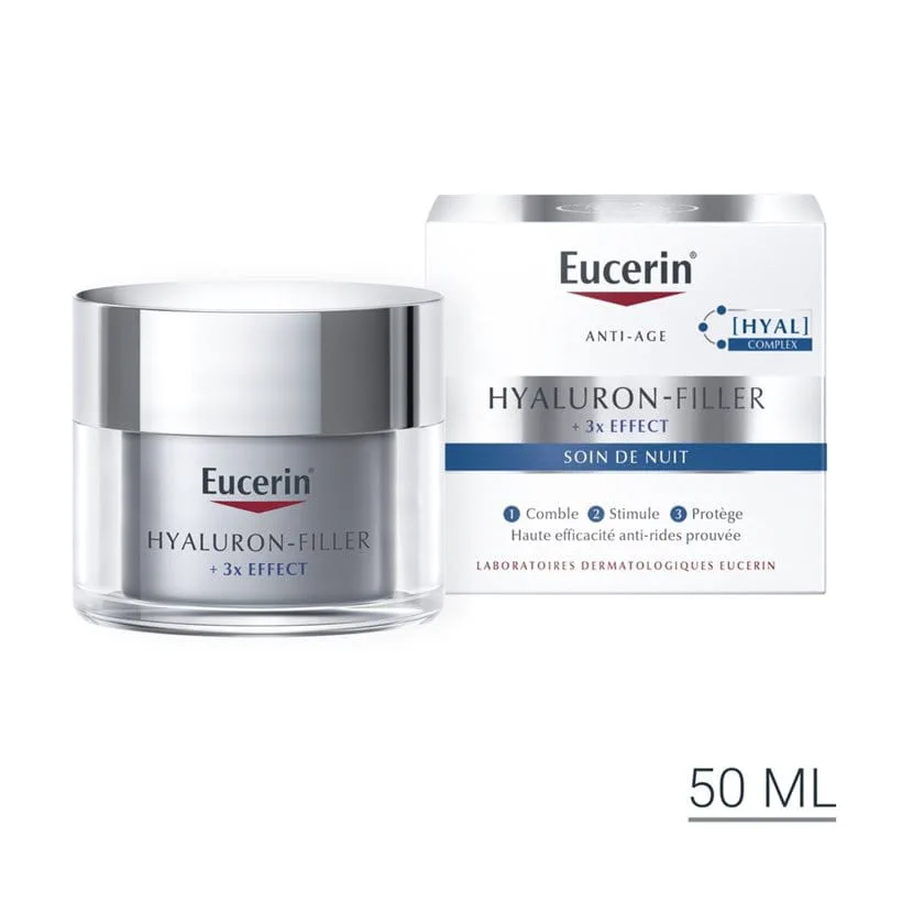 Eucerin Hyaluron-Filler + 3x Effect Soin de Nuit 50 ml