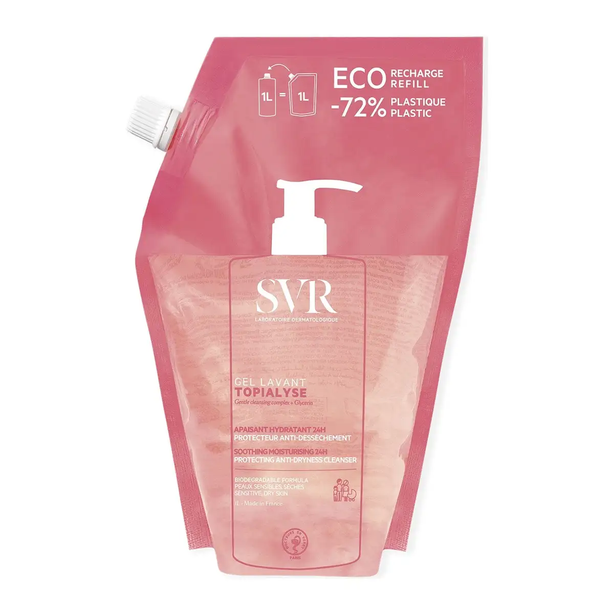 SVR Topialyse Gel Lavant Éco-Recharge 1 L – prix Maroc, livraison partout au Maroc