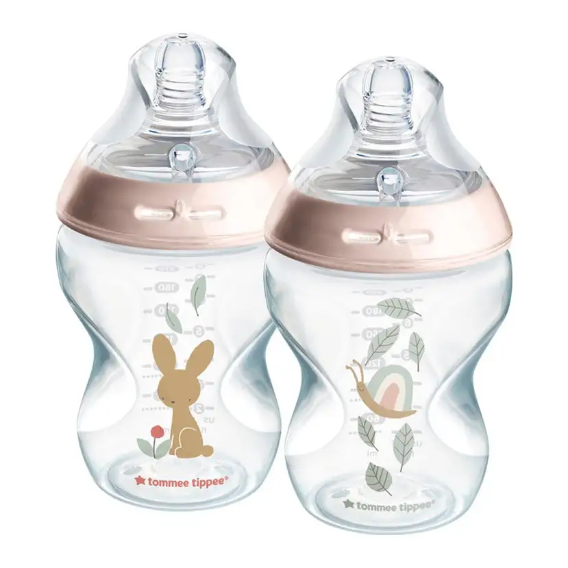 Tommee Tippee 2 Biberons Natural Start 260 ml Fille – prix Maroc, livraison partout au Maroc