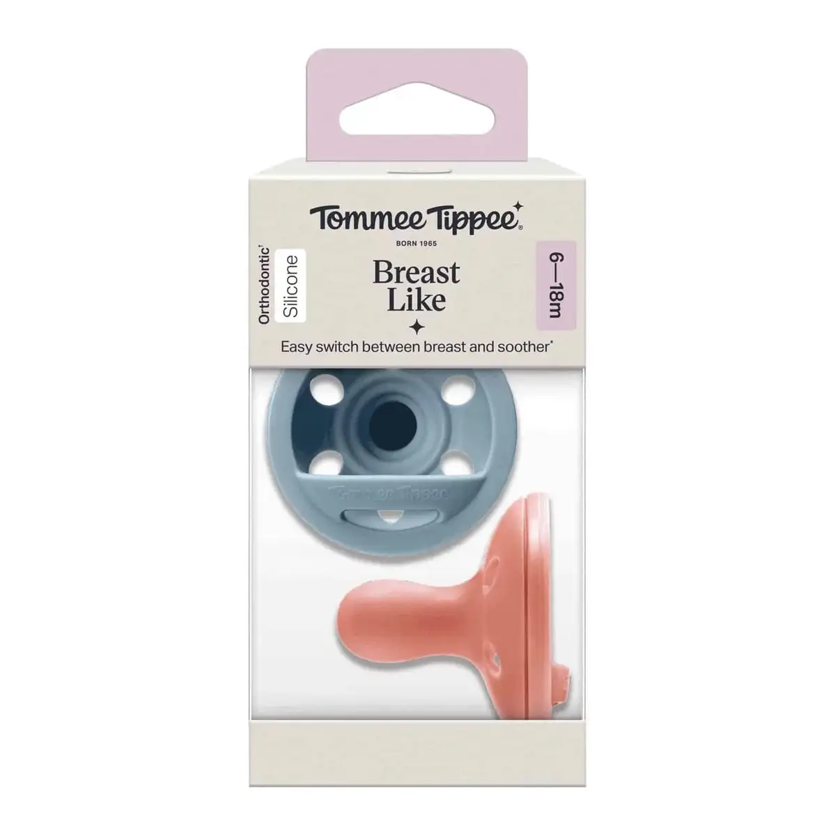 Tommee Tippee 2 Sucettes Silicone Type Sein 6-18 mois – prix Maroc, livraison partout au Maroc