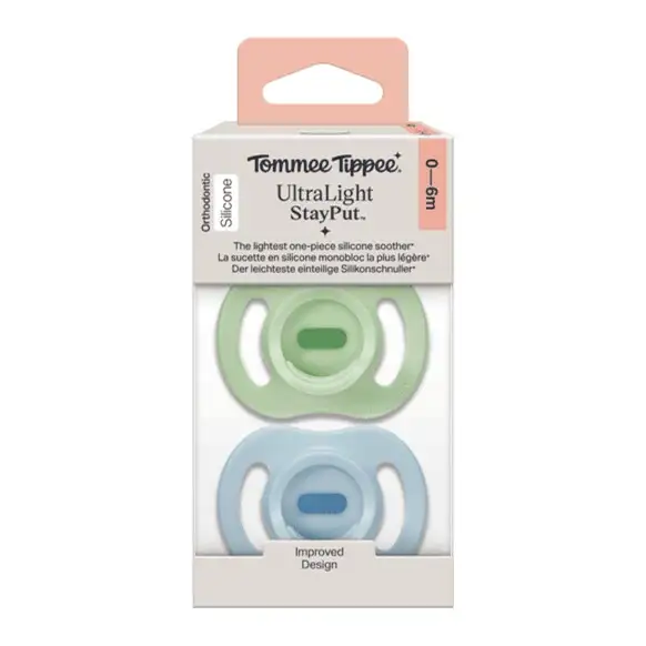 Tommee Tippee 2 Sucettes Ultra-Light 0-6 mois Garçon – prix Maroc, livraison partout au Maroc