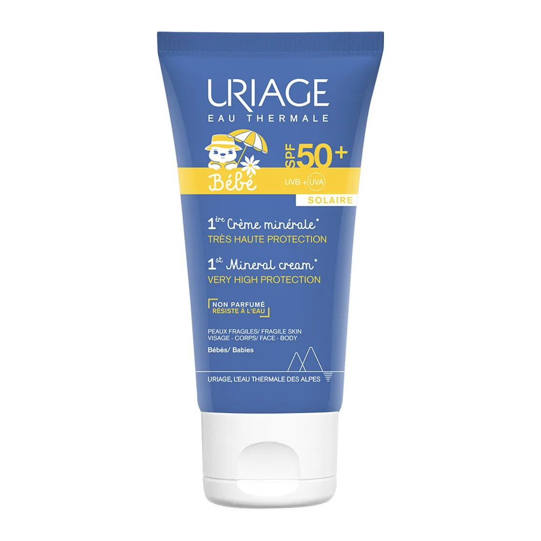 Uriage Bébé 1ère Crème Minérale SPF 50+ 50 ml – prix Maroc, livraison partout au Maroc