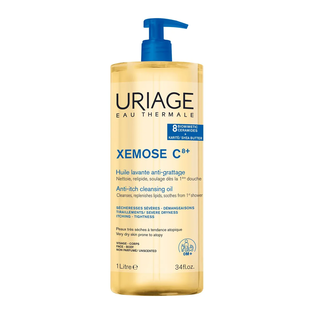 Uriage Xémose C8+ Huile Lavante 1 L – prix Maroc, livraison partout au Maroc