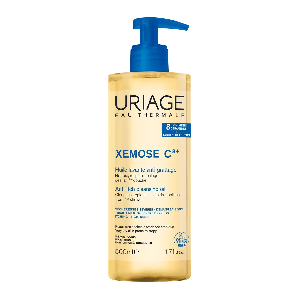 Uriage Xémose C8+ Huile Lavante 500 ml – prix Maroc, livraison partout au Maroc